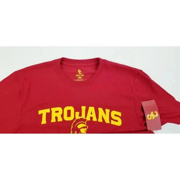 Authentic Apparel Size Medium Men's USC Trojans Fight No! Red Short Sleeve Tee - Picture 7 of 10